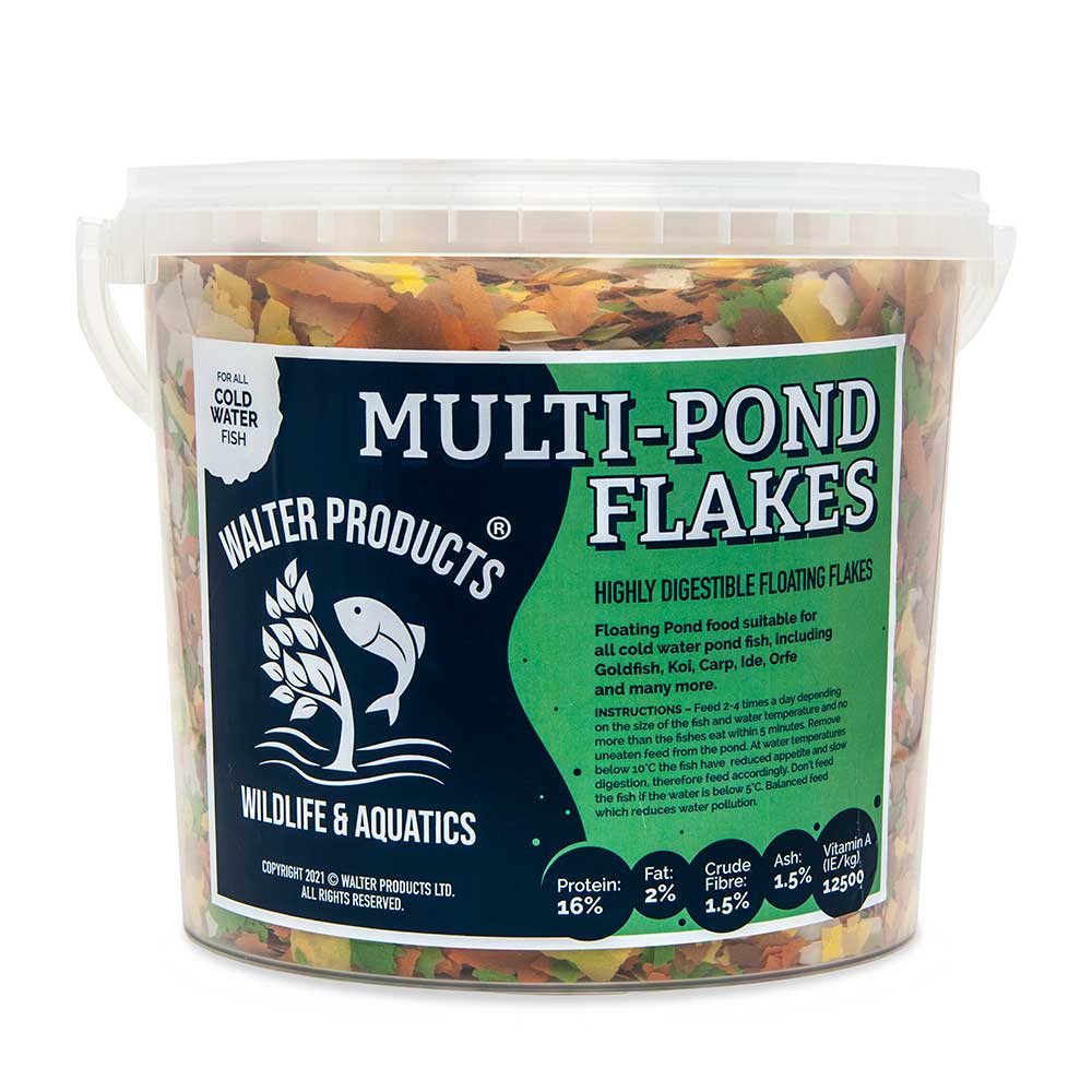 Pond fish food store flakes